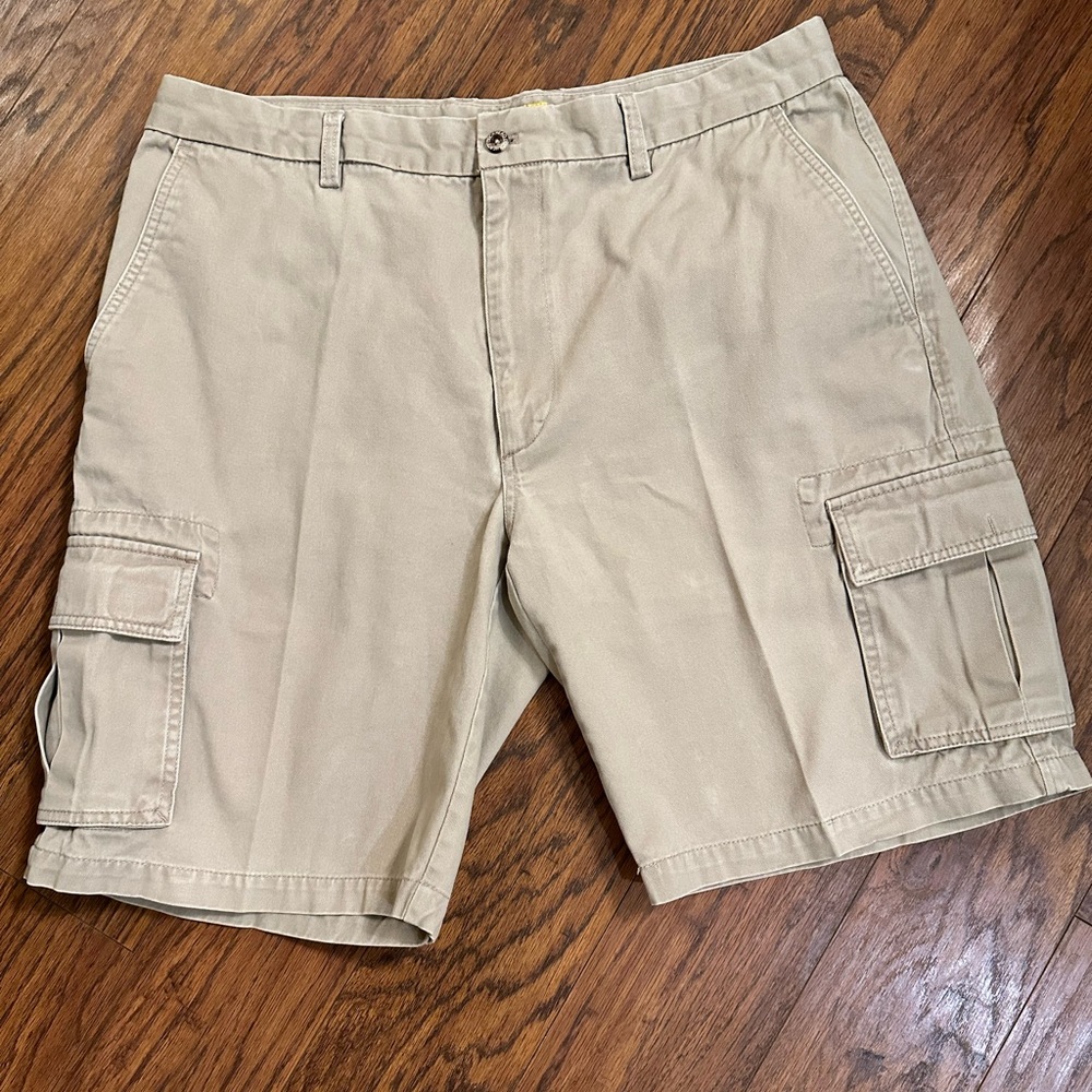 Duck Head Mens Cargo Shorts Beige Pocket 100% Cotton Casual